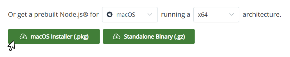 MacOS NodeJS Installation