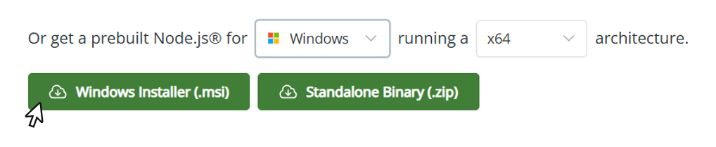 Windows NodeJS Installation